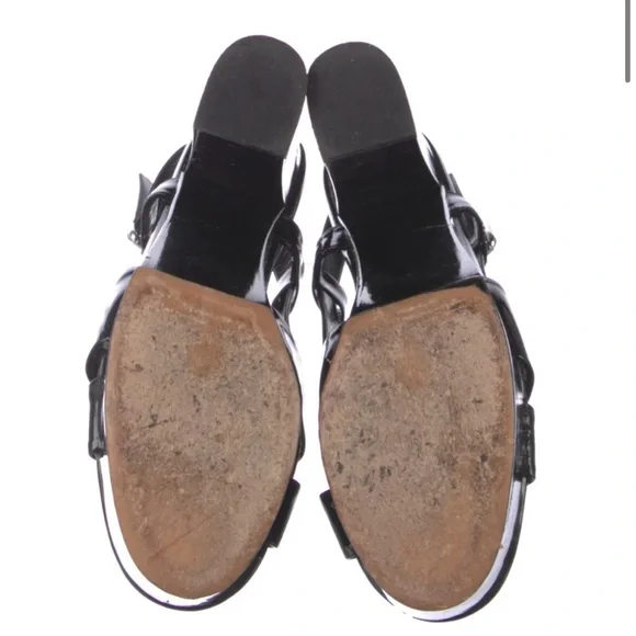 Michael Kors Patent Leather T-Strap Sandals - Picture 5 of 6